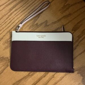 Kate Spade Plum and Cream Clutch